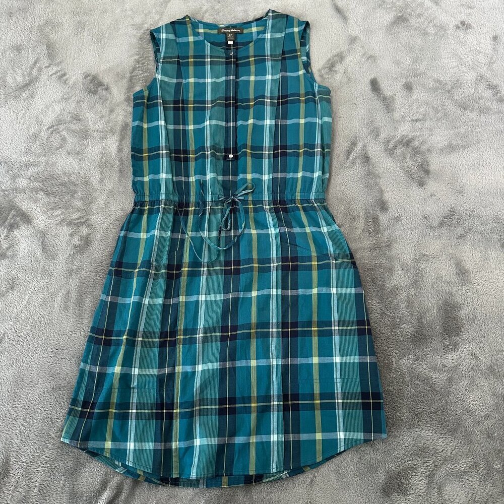 Tommy Bahama Plaid Dress Women's SMALL Sleeveless Vacation Summer